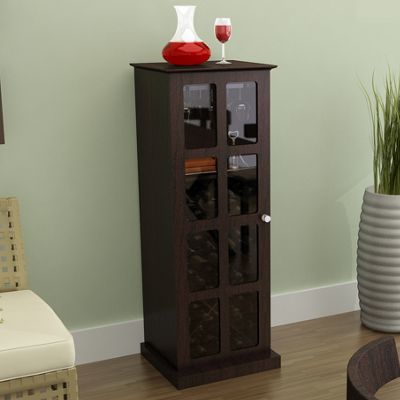 Windowpane 24 Bottle Wine Cabinet In Espresso