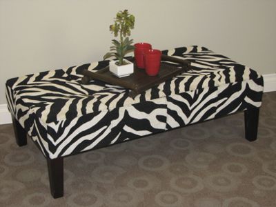 Large Zebra Print Coffee Table