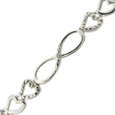 Heart figure 8 Bracelet With Diamond Accents