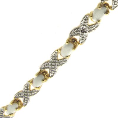 Opal And Diamond Accent Bracelet