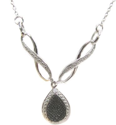 Black and White Diamond Necklace
