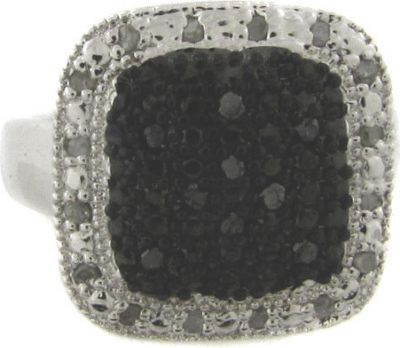 Black Diamond Rectangle Ring