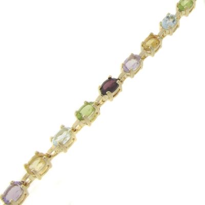 Multi gemstone Oval Bracelet