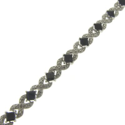 Sapphire and Diamond X Bracelet