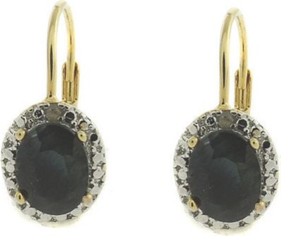 Sapphire And Diamond Leverback Earrings