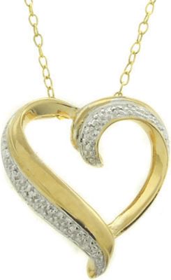 Heart Pendant With Diamond Accents