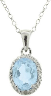 Topaz Pendant With Diamond Accents