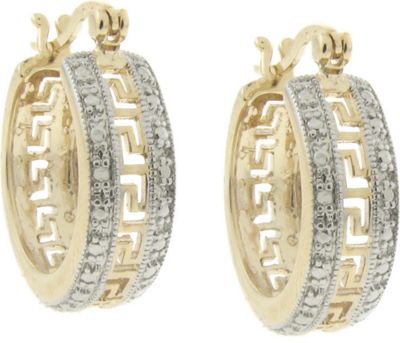 Geometric Diamond Hoop Earrings