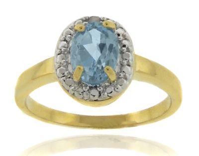Birthstone Ring With Diamond Accents