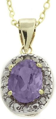 Birthstone Pendant With Diamond Accents