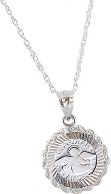 Sterling Silver Guardian Angel Pendant
