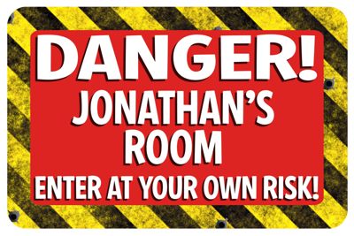 Personalized Danger Sign Mat
