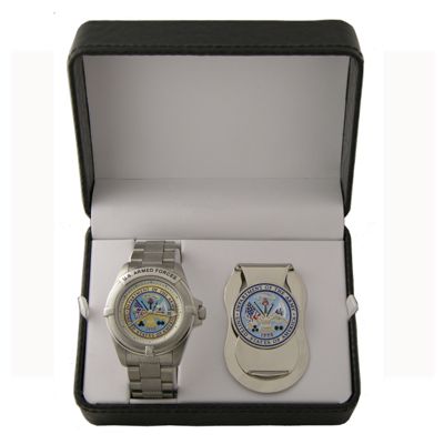 personalized military st watch money clip