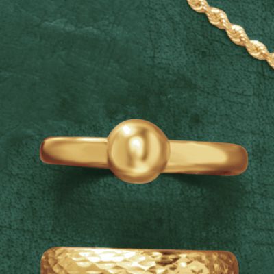 gold ball ring