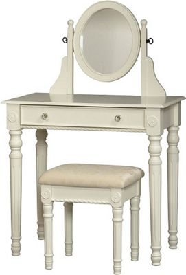 White Lorraine Vanity Set