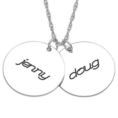 2 name personalized charm pendant