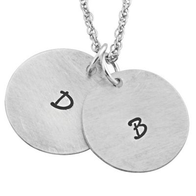 2 initial personalized charm pendant