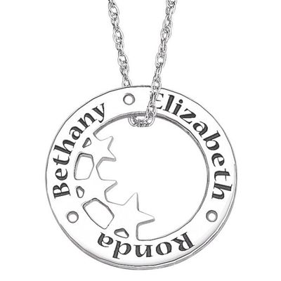 personalized circle star pendant 5