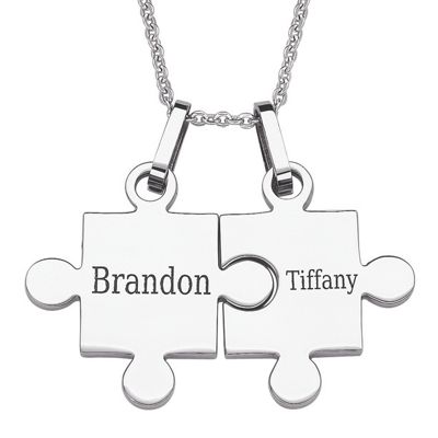 personalized puzzle piece pendant