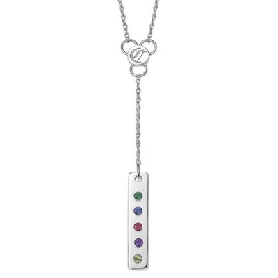 personalized family initial bar pendant