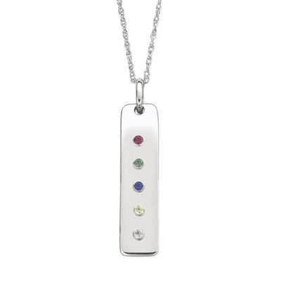 personalized family bar pendant