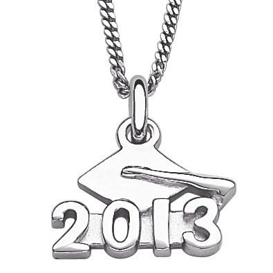 sterling silver 2013 graduate pendant