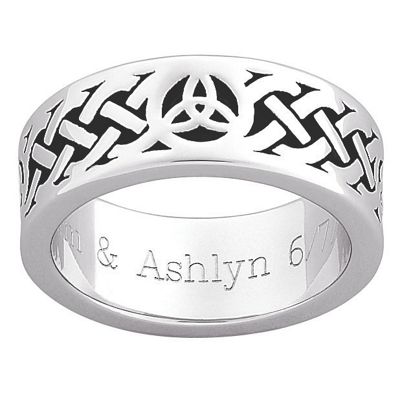 personalized celtic knot band