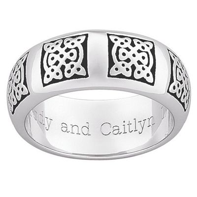 personalized celtic knot black band