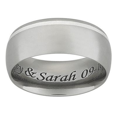 8mm titanium message band