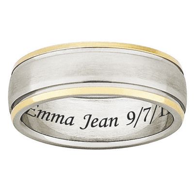 two tone titanium message band