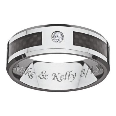 black titanium message band 1
