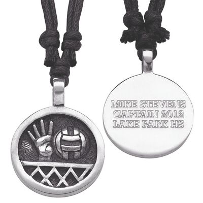 pewter personalized sports pendant