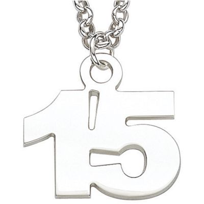 sterling silver number pendant