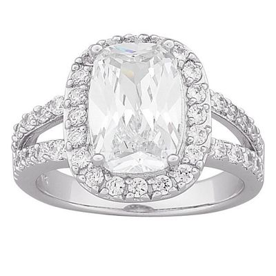cubic zirconia oval ring