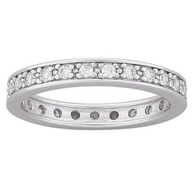 cubic zirconia eternity band