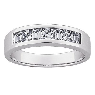 cubic zirconia square baguette band