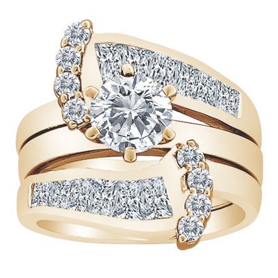 impressive cubic zirconia bridal set
