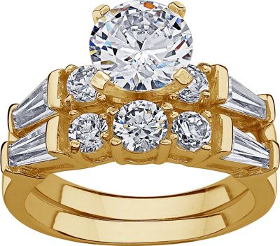 Cubic Zirconia Wedding Ring Set
