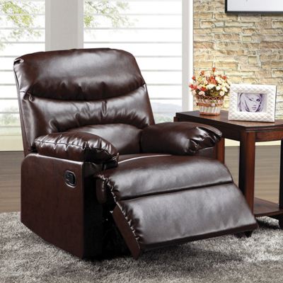 Cracked Bonded Leather Recliner
