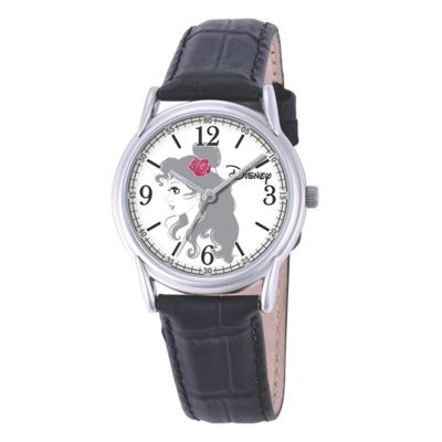 personalized silvertone black disney watches