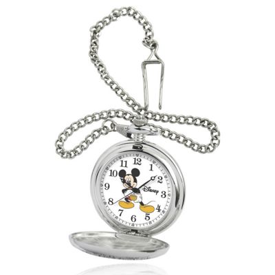 personalized silvertone disney pocket watch