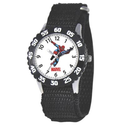 personalized black marvel spiderman watch