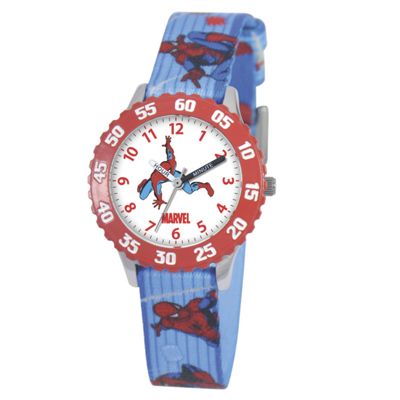 personalized marvel blue red spiderman watch