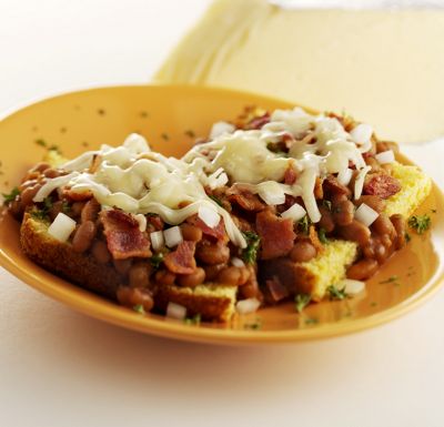 Bean-Bacon Sandwich with Wisconsin Brick Cheese