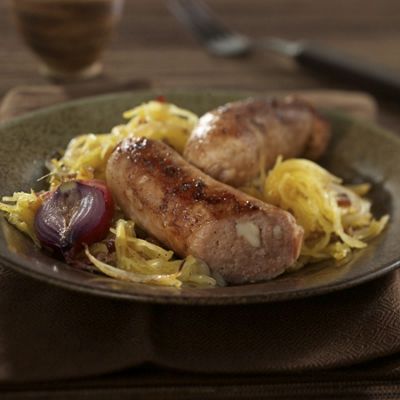 Boudin Blanc With Wisconsin Muenster Cheese