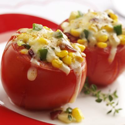 Corn-Stuffed Tomatoes With Wisconsin Muenster Cheese