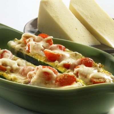Wisconsin Fontina-Stuffed Zucchini