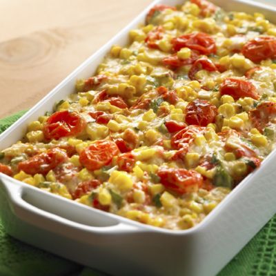 Lemony Tomato Corn Bake with Wisconsin Havarti
