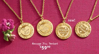 Message Disc Pendant