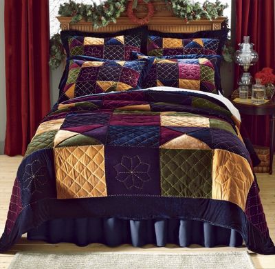 Velvet Patch Quilt and Sham